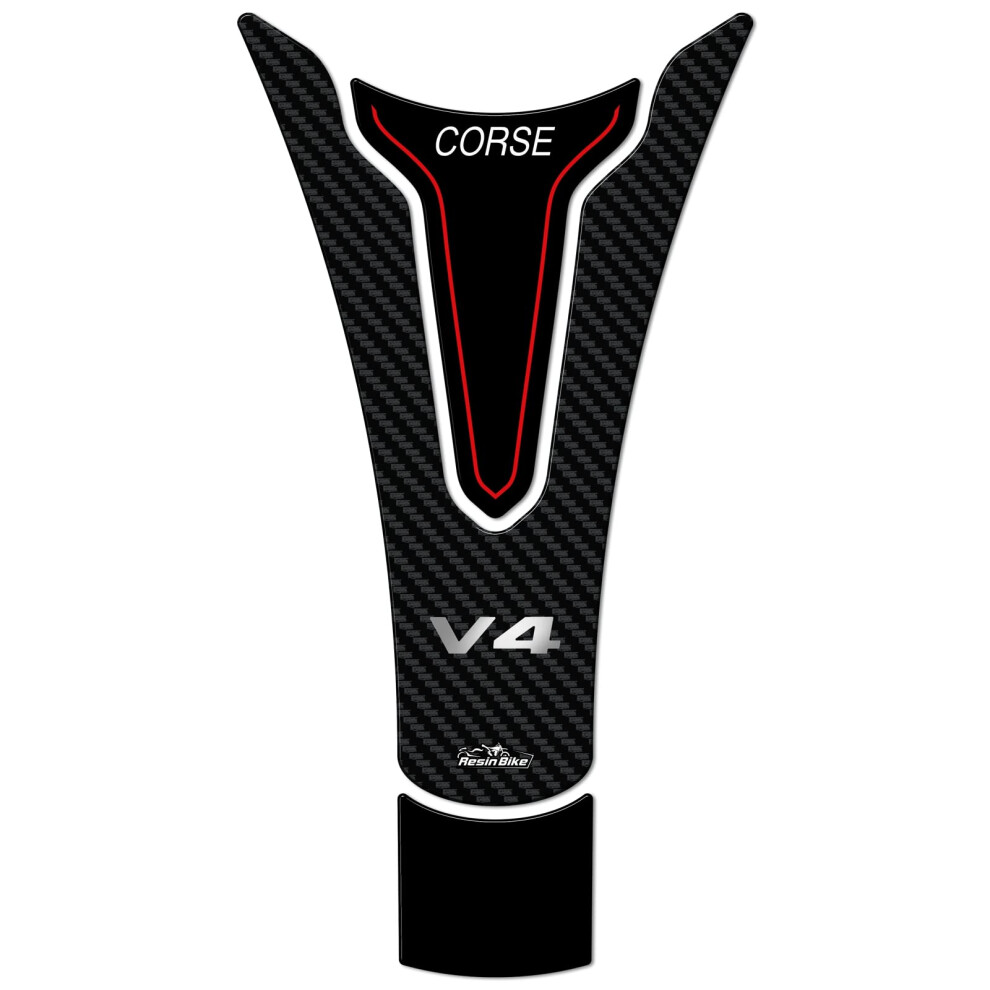 Resin Bike Motorcycle 3D Stickers Compatible With Ducati Panigale V4 And V4s 2018 2022. Tank Pad Motorcycle Protection From Bumps And Scratches. Resin 5051226089169