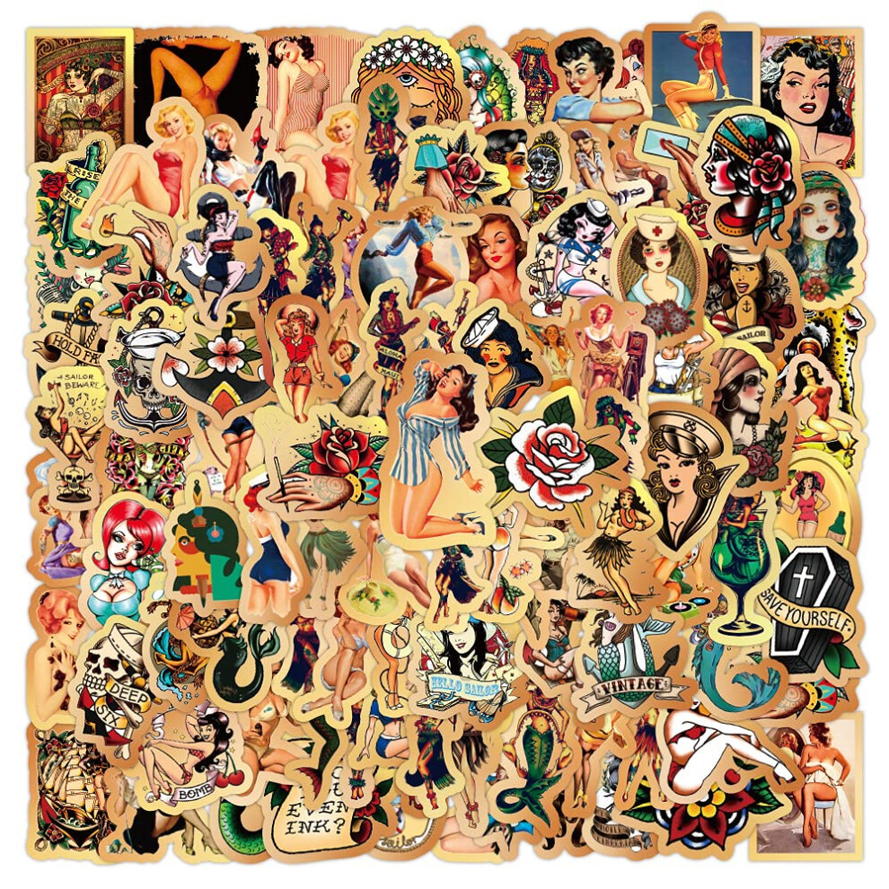Retro Beauty Marilyn Monroe Stickers 100 Pcs,Laptop Stickers Bomb Vinyl Stickers Pack For Auto Luggage Computer Skateboard Motorcycle Decal For Teens 5051226087196