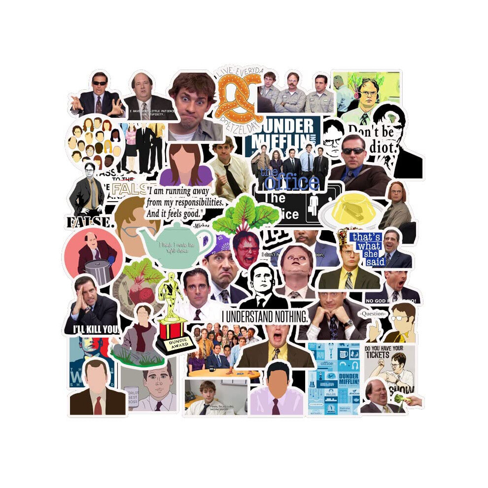 The Office Stickers 50 Pcs,Laptop Stickers Bomb Vinyl Stickers Pack For Auto Luggage Skateboard Motorcycle Decal For Teens Adults 5051226090349