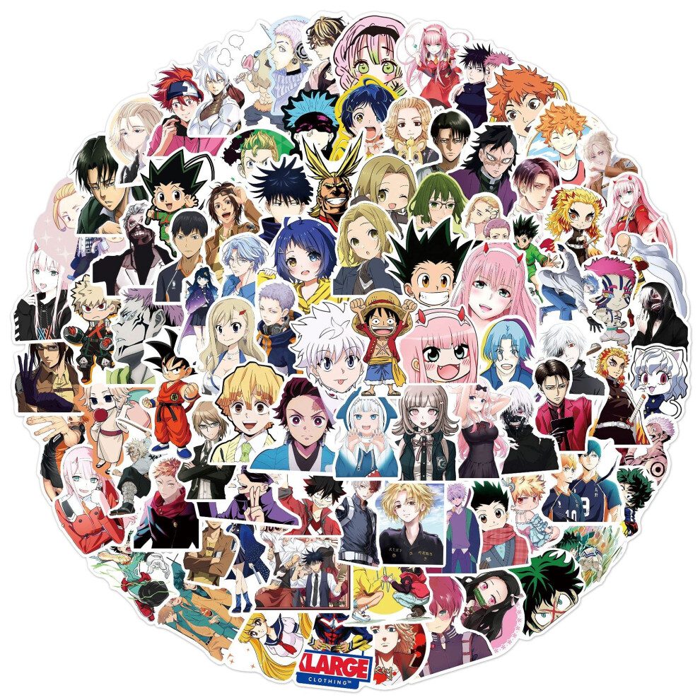 Sanmatic 100Pcs Anime Mixed Stickers For Suitcase Skateboard Laptop Computer Water Bottles Car Teens Boys Girls Decal Waterproof 5051226089213
