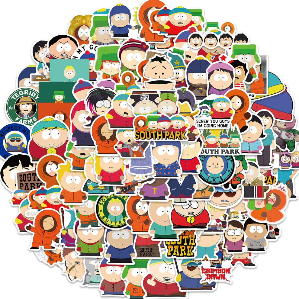 Sanmatic 100Pcs Southpark Stickers For Suitcase Skateboard Laptop Computer Water Bottles Car Teens Boys Girls Decal 5051226087516
