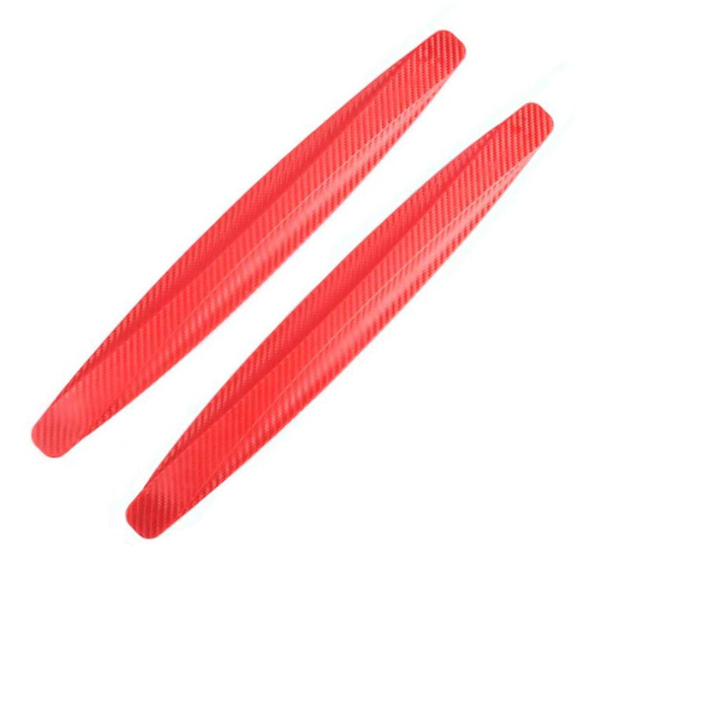 Pack Of 2,Wefoonlo Universal Rubber Anticollision Car Corner Bumper Guard Protector Anti-Scratch Strips Sticker (Red) Red 5051226082696