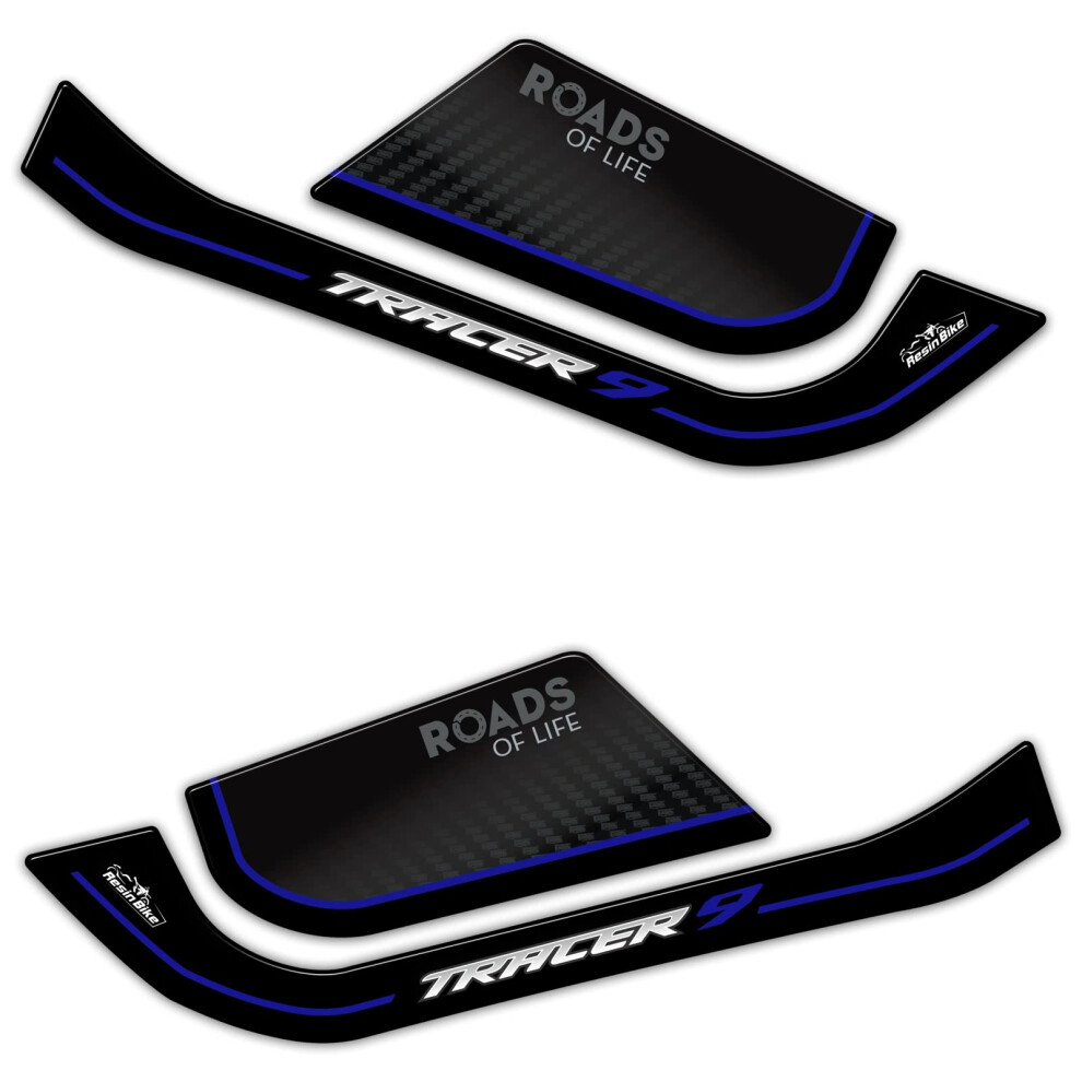 Resin Bike Motorcycle 3D Stickers Compatible With Yamaha Tracer 9 2021-2023 Icon Perfomance. Handguards Protection From Bumps And Scratches. Pair Of 5051226088162