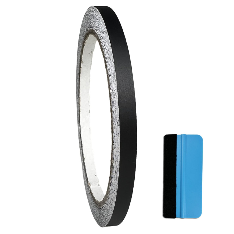 Newl Matte Air-Release Adhesive Vinyl Tape Roll Contain Installation Tool Set (0.6Cm X 900Cm) Black 5051226081637