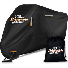 Xtremeauto Motorcycle Cover Waterproof Outdoor, Heavy Duty Oxford Fabric All-Weather Protection, Rain UV Dust Resistant Indoor/Outdoor Cover for