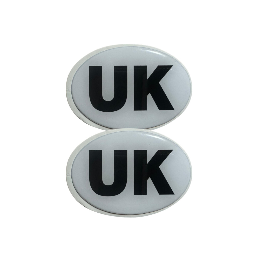 Tek Automotive 3D Uk Motorcycle Sticker Twin Pack 7X5cm ? Domed Resin Badge For Driving Abroad In Europe & France 5051226087332