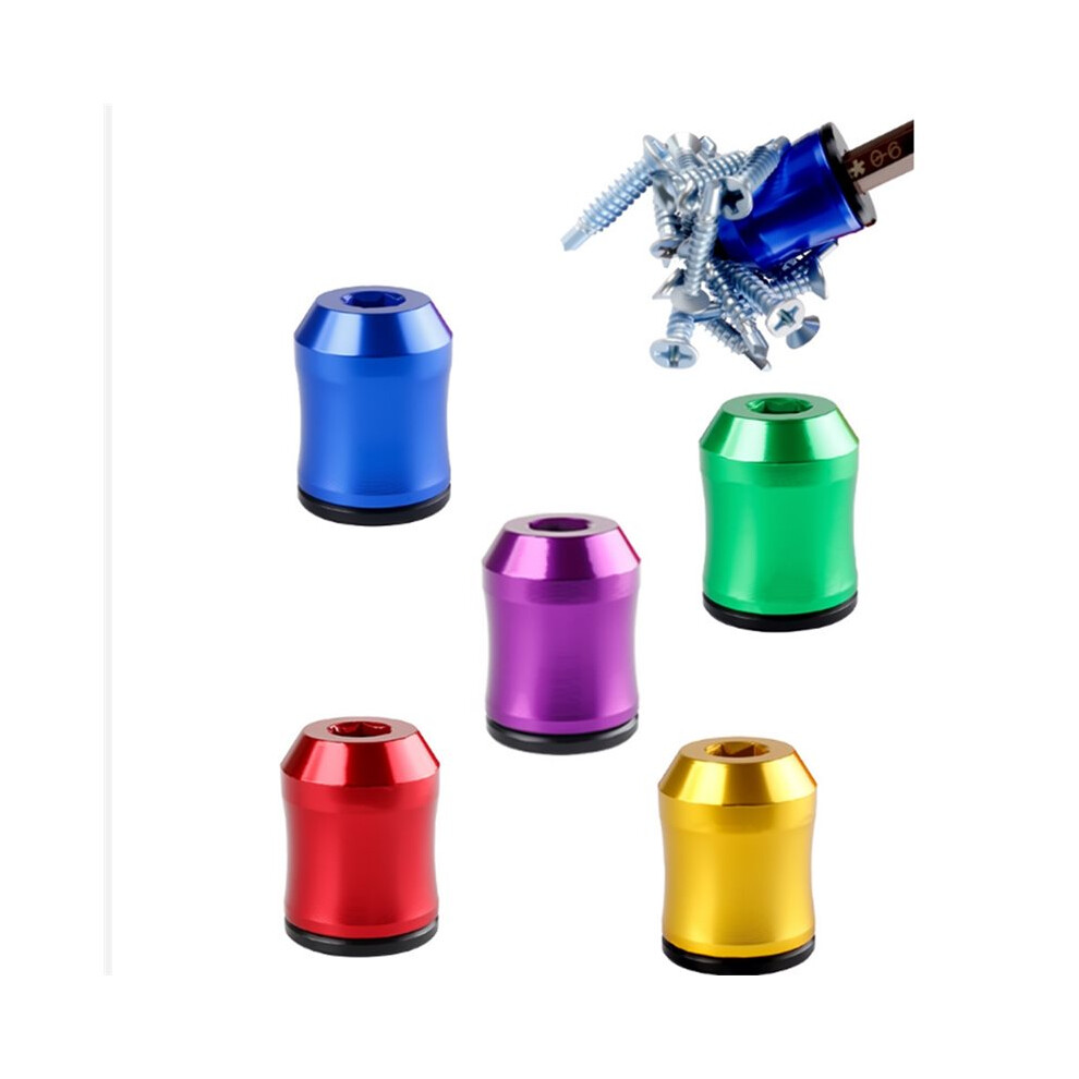 10Pcs Magnetic Screw Rings Magnetized Ring Screwdriver Bits Aluminum Alloy 6.35Mm Shank Screw Bit For Power Tools 4713774072819