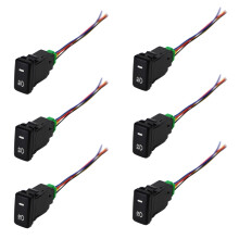 6X Auto Retrofit Waterproof Toggle Fog Lamp with 4 for White Light