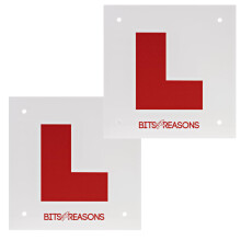 BITS4REASONS NEW MODEL PROFESSIONAL GRADE PAIR OF UNIVERSAL RIGID SOLID L PLATES 1.5MM POLYCARBONATE WE USE ON OUR OWN DRIVING SCHOOL- FIT MOTORBIKES