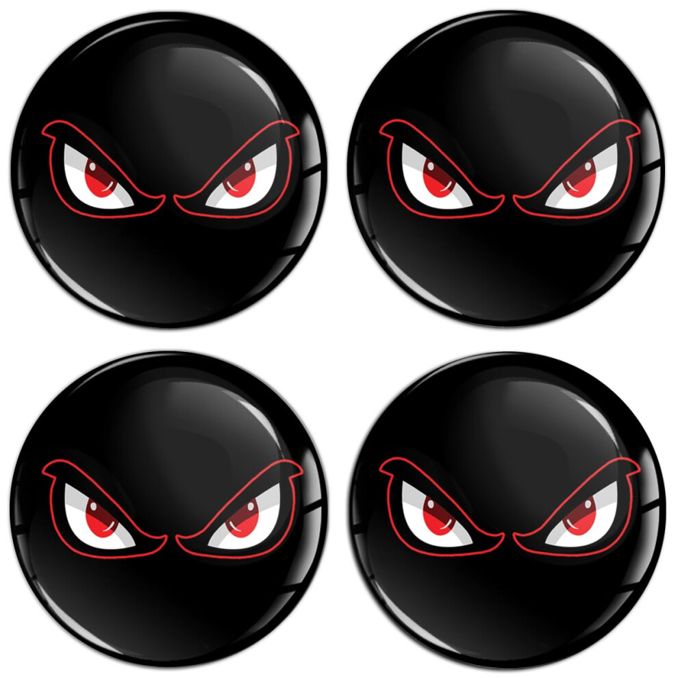 Skinoeu? 4 X 68Mm Domed 3D Wheel Rims Center Stickers For Centre Hub Trim Caps No Fear Eyes Auto Moto Car Logo Badge A 4068 5051226096396