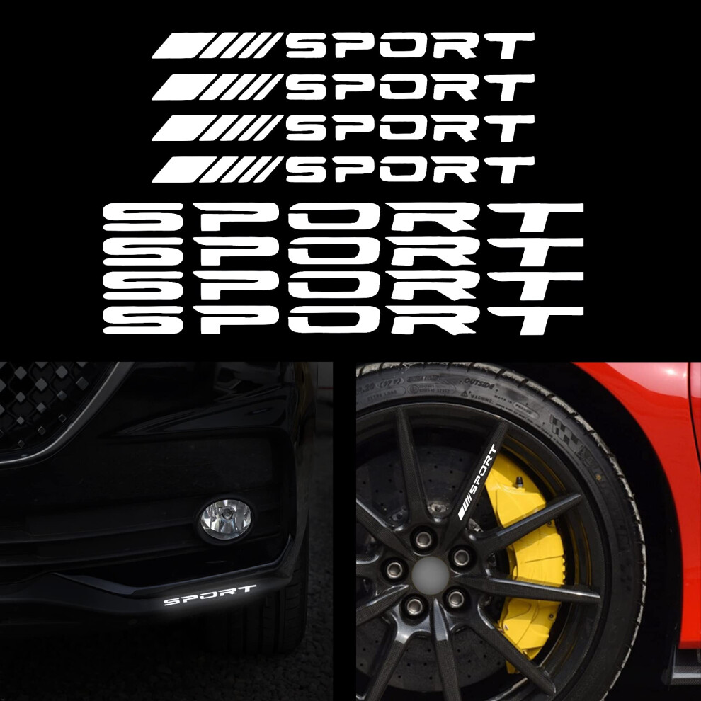Tomall 8Pcs Reflective Car Wheel Rim Stickers Auto Racing Hub Sports Stickers For Truck Bumper Door Window Motorcycle Laptop Waterproof Decoration 5051226088155