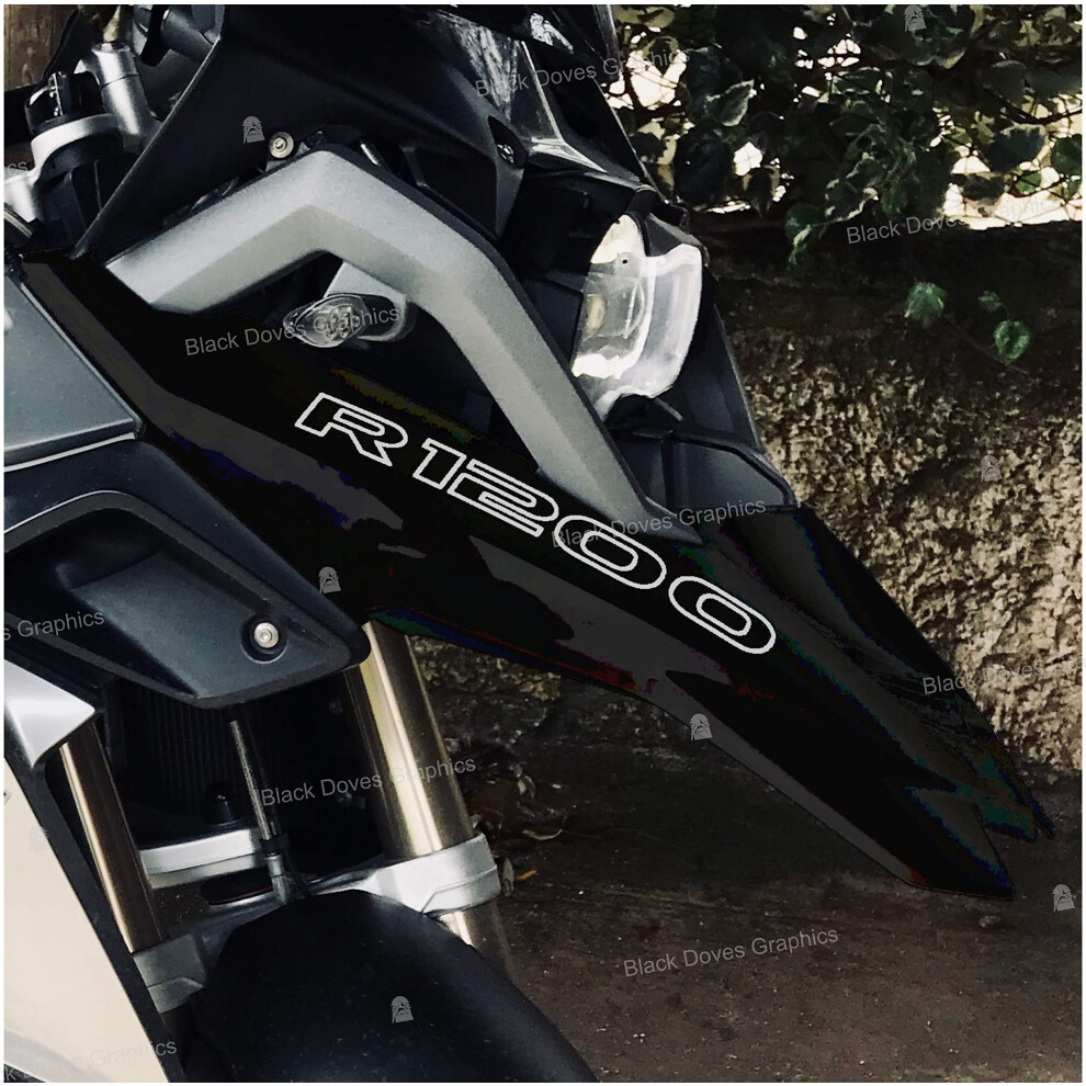 2Pcs R1200 Compatible With Bmw Motorrad 2013-2017 Lc R 1200 Gs Adesivi Pegatina Stickers Autocollant Aufkleber Vinil Motorcycle R1200gs (White) White 5051226094552