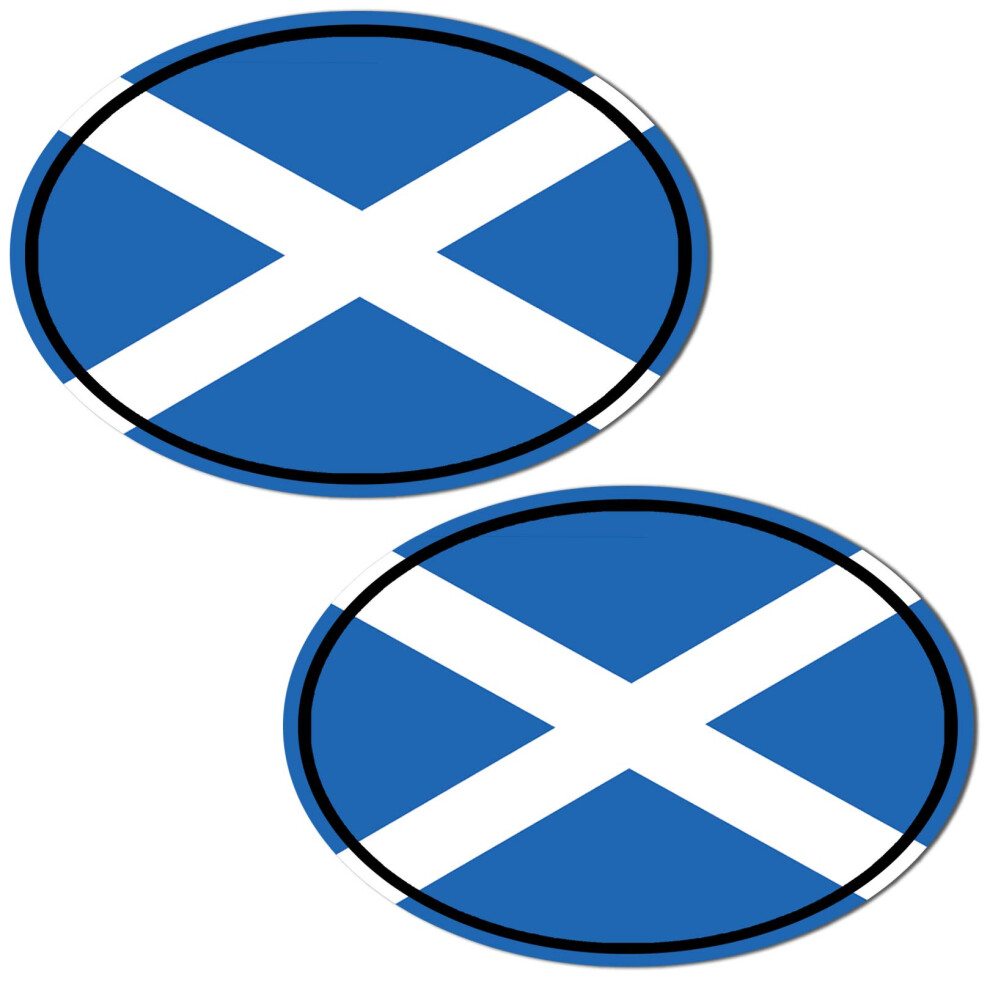 Biomar Labs? 2 X Vinyl Stickers Decals Oval Scotland National Scotish Flag Car Motorcycle Helmet B 211 5051226092251