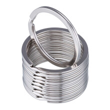 NanTun 50 pcs 30mm Round Flat Key Chain Rings Metal Split Ring for Home Car Keys Organization, Silver