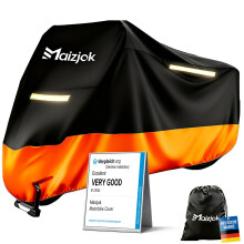 Maizjok? Motorbike Cover Waterproof Outdoor, Motorcycle Cover Heavy Duty 210D Rain UV Dust Indoor, All Weather Covering for Scooter Moped Street/Off