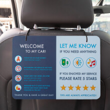 NIVRANA Rideshare Car Sign 2-Pack ? Better Customer Relations, Higher Ratings and More Tips with a Large Universal Sign, Accessory for Uber, Lyft,