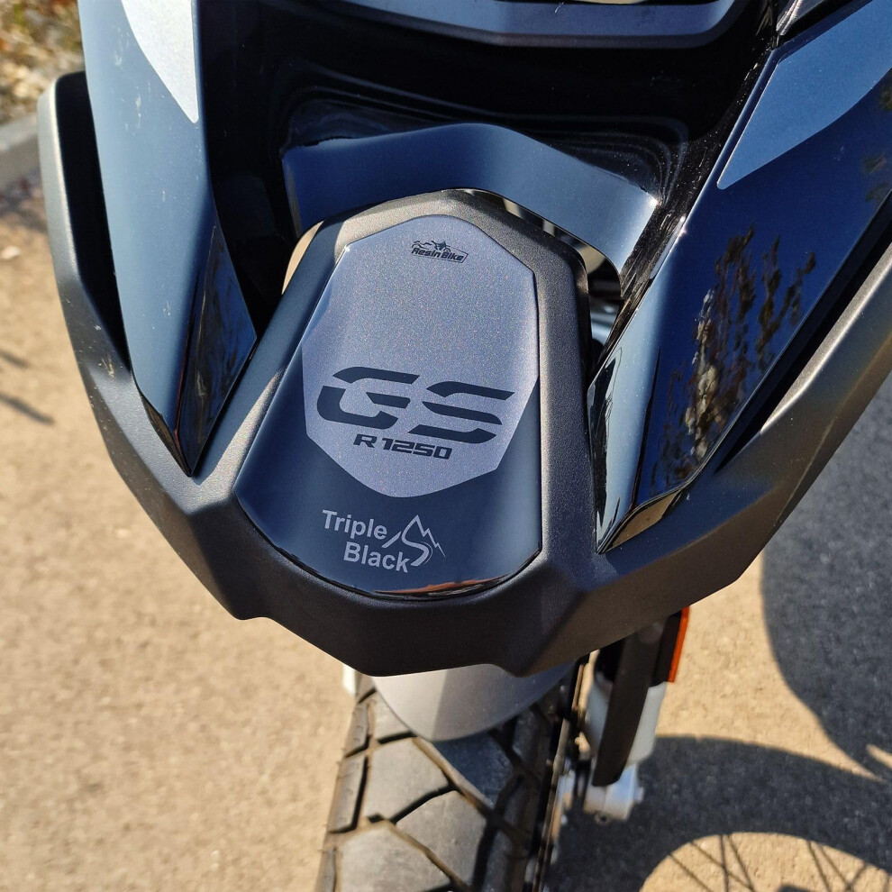 Resin Bike Motorcycle 3D Stickers Compatible With Bmw R 1250 Gs Adventure Triple 2021-2024. Front Tip Protection From Bumps And Scratches. Resin Black 5051226093098