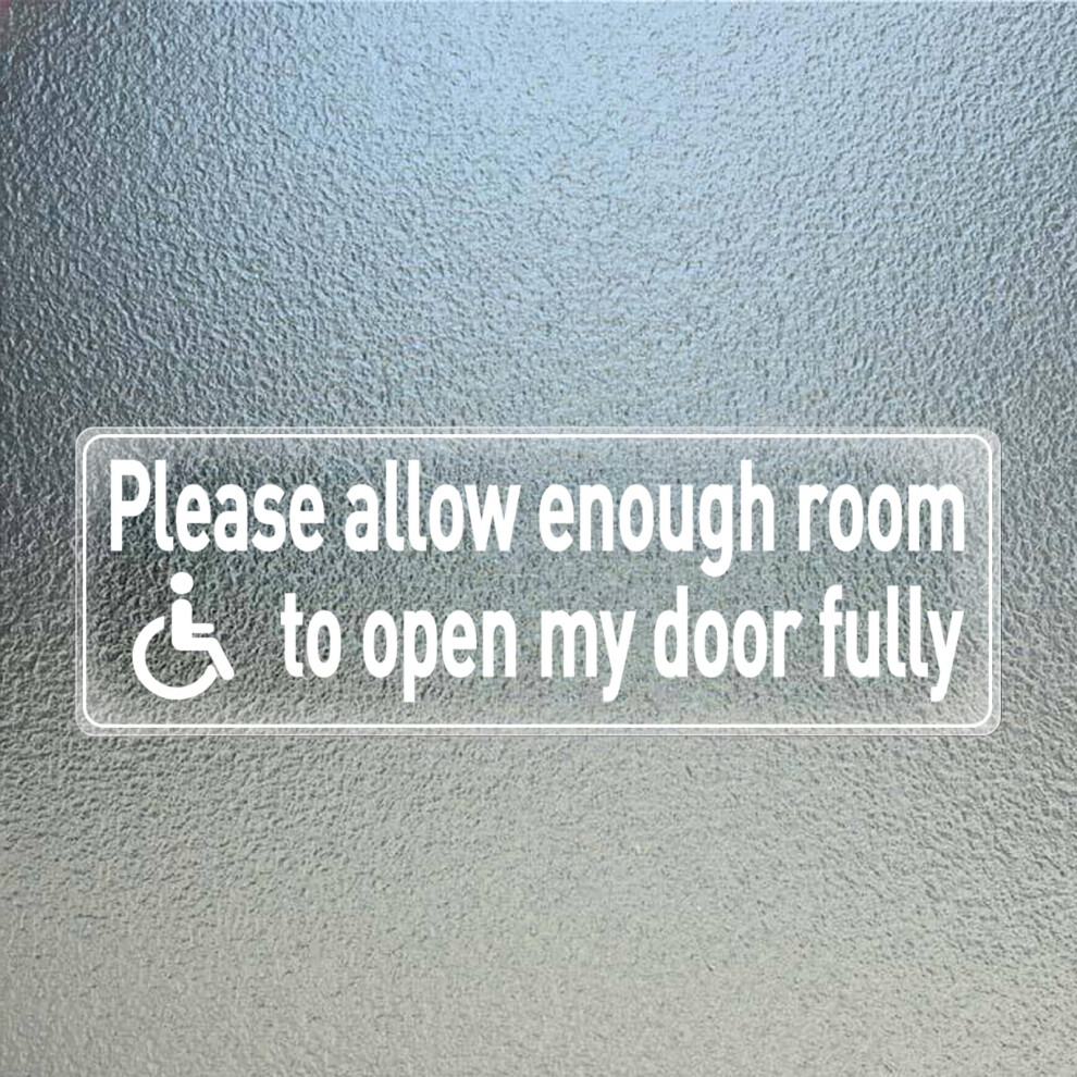 Yikiada 10 Pack Disabled Sticker 150 ? 50 Mm Vinyl Please Allow Enough Room To Open My Door Fully Decals Window Self Adhesive Sign For Car Van Vehicle 5051226092732