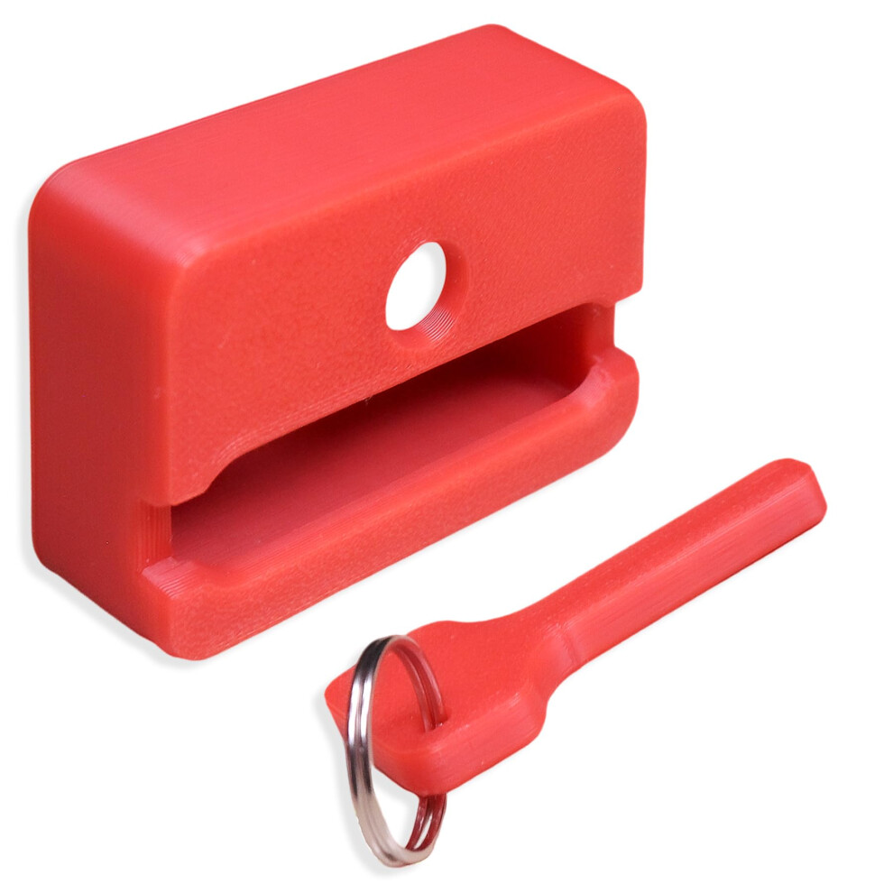 Decoralin Seat Belt Buckle Guard ? Safety Cover With Keychain Release Key ? Prevents Unbuckling By Kids & Dementia Patients ? Durable Plastic Seat