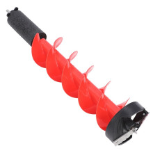 28in Ice Auger Kit with 6in Steel Cutter & Nylon Drill for Efficient Drilling