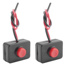 2X 12V2A Interruptor de Cableado para COCHES Pulsador de Base Adhesivo con Accionamiento Momentaneo