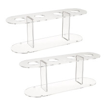 2Pcs Acrylic 4-Hole Double Layer Ice Cream Cone Stand