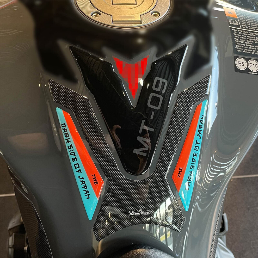 Resin Bike Motorcycle 3D Stickers Compatible With Yamaha Mt-09 2022. Tank Protector Protection From Bumps And Scratches. Resin Stickers - Gadget Moto 5051226089374