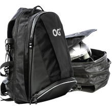 OG Original EZ-Rider PRO Motorcycle Backpack Black Expandable 28-35L, Motorbike Helmet Bag, Helmet Strap, Waterproof, Laptop Rucksack, Reflective