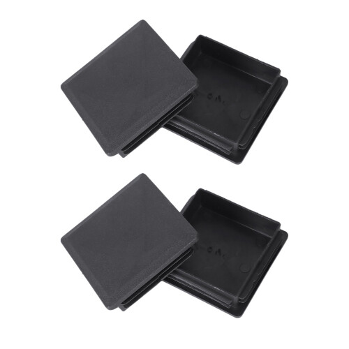 2X 80mm x 80mm Square Plastic Caps Pipe Tube Inserts End Plug 2 Pieces