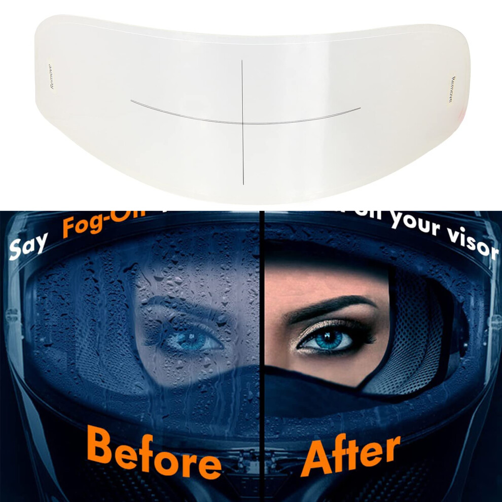 Systercol Helmet Anti-Fog Visor Insert Motorcycle Anti Fog Film - Universal Fit Helmet Visors Fog Resistant Film Clear Shields Lens Insert 27Cm X 9Cm 5051226079290