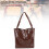 braune PU-Leder-Schultertasche, große Kapazität 4