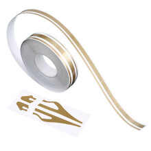 Pinstripe Tape Decal,Gold Pinstripe Tape Side Car Stripe Decals - Vehicle Waistline Decal Universal Modified Decoration for Cars Go Kart Motorcycle
