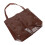 braune PU-Leder-Schultertasche, große Kapazität 13