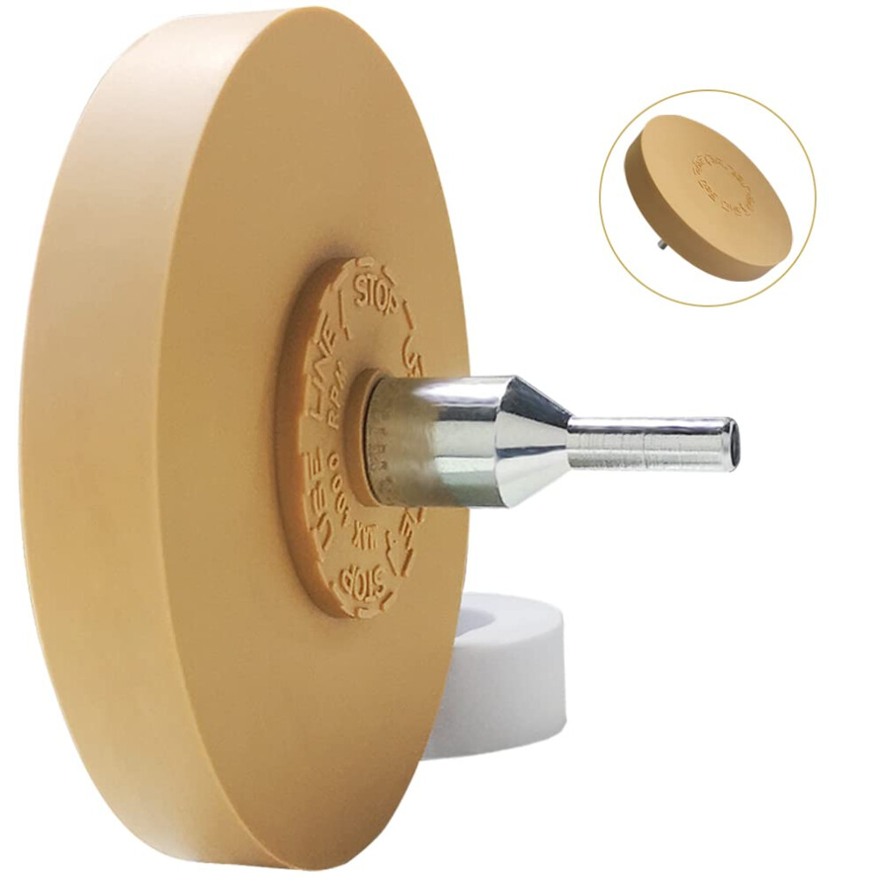 Tucana Rubber Eraser Wheel, Decal And Adhesive Remover Tool, Remove Pinstripes, Stripes, Stickers, Tape And Graphics On Car, Rvs, Boat And Trucks 5051226101007
