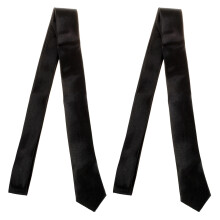 2X Unisex Casual Necktie Skinny Slim Narrow Neck Tie - Black
