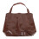 braune PU-Leder-Schultertasche, große Kapazität 15