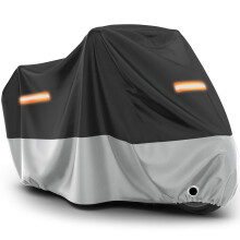 Favoto Motorcycle Cover Waterproof Outdoor Oxford Motorbike Cover for All Seasons ? Rain, UV & Dust Protection with Lock Hole, Windproof Buckles &