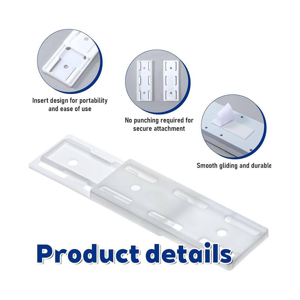 50Pcs Socket Holder Adhesive Punch Free Power Stirp Holder Kit, Plug Sockets Holders Self Adhesive Desktop Socket Fixer 6033963099860
