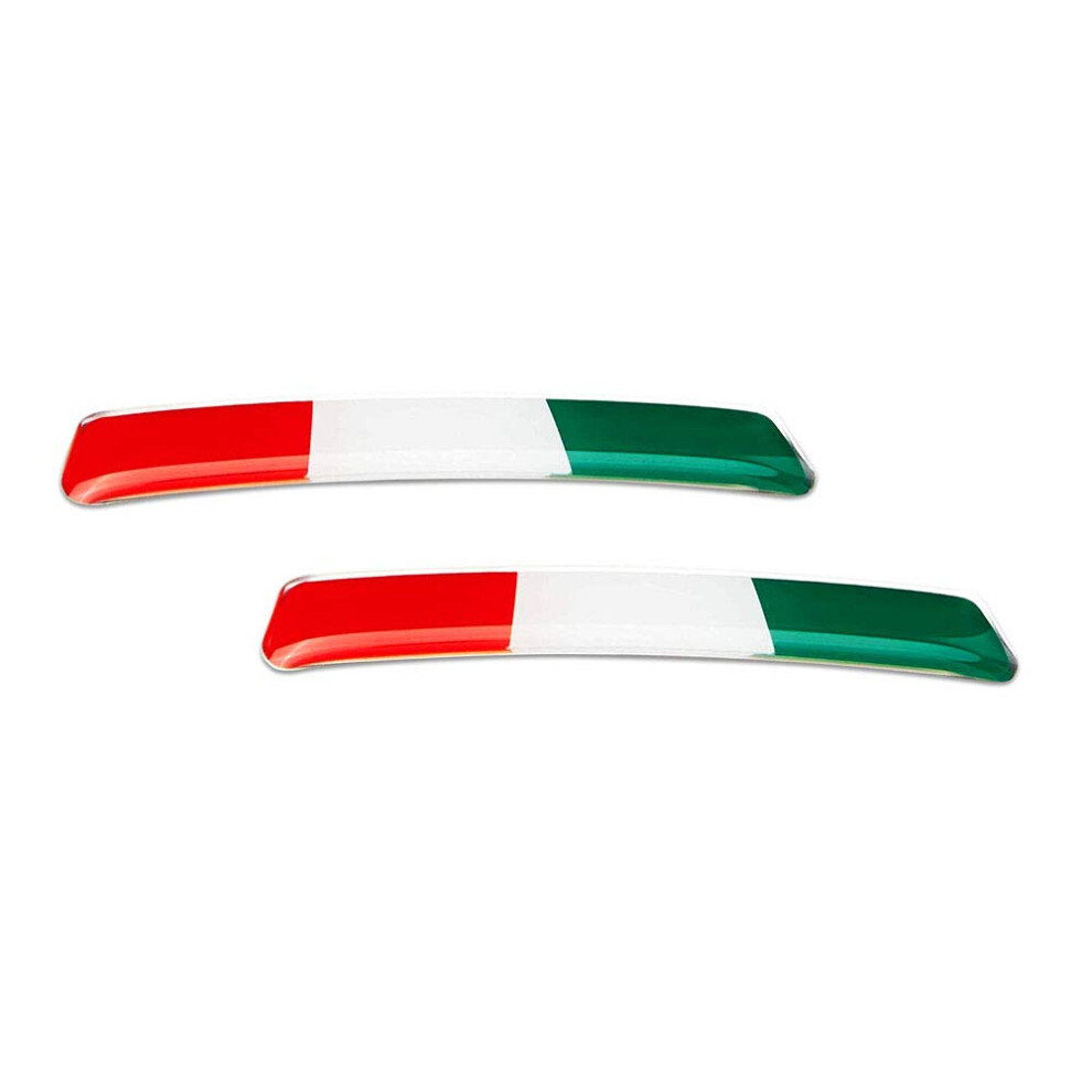 4R Quattroerre.it 14171 3D Sticker Italian Flag For Gear Shift Alfa Giulia Stelvio, 2 Pcs 5051226081668