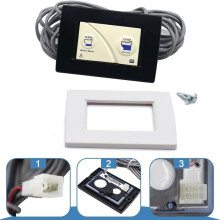 RV Bathroom Panel Frame Two-Button Control Panel with Wiring Harness for Tecma RV Toilet Silence 36387