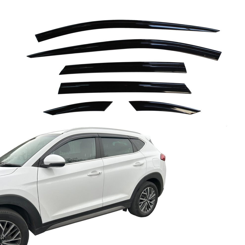 Auto Clover Wind Deflectors Set For Hyundai Tucson 2015-2020 (6 Pieces) 5051226120084