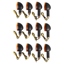 6X Universal 12V Motorcycle Turn Signal Indicator Light Front Back Flashing Halogen Light Blinker Flash for