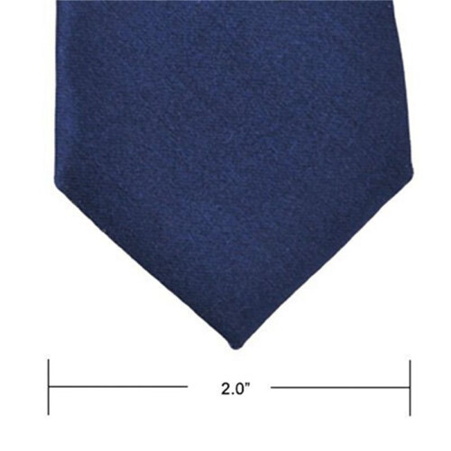 20X Polyester Narrow Neck Tie Skinny Solid Dark  Thin Necktie for Men (2 Inch Max Width)