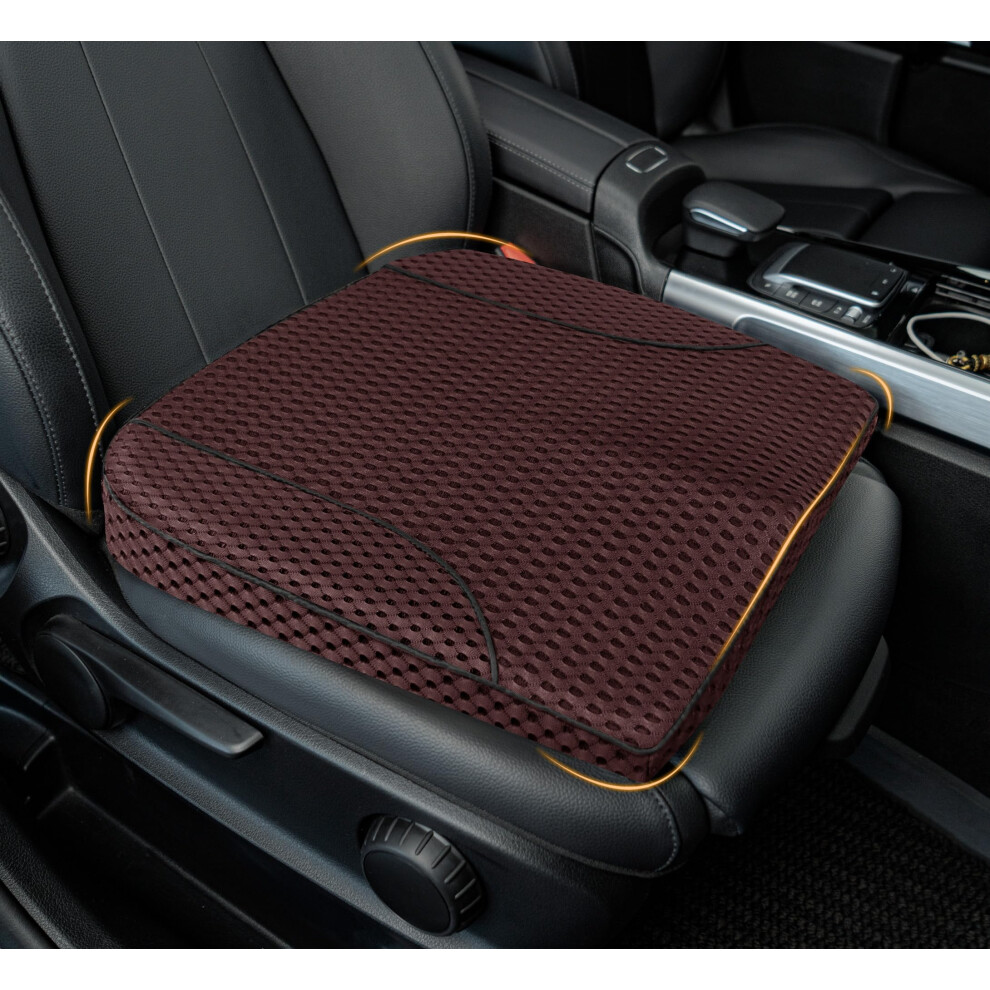 Kingphenix Premium Car Seat Cushion, Memory Foam Driver Seat Cushion To Improve Driving View- Coccyx & Lower Back Pain Relief - Seat Cushion For Car, 5051226136344