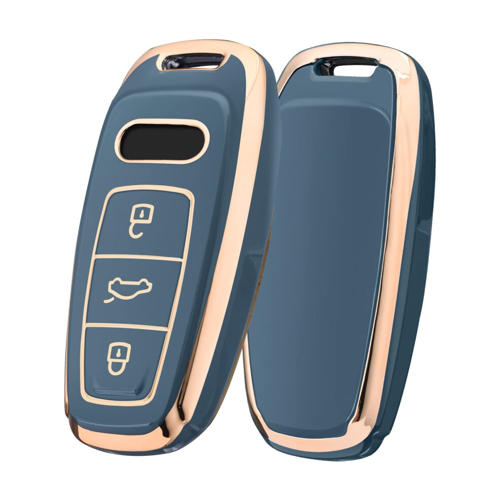 Oatsbasf Key Case Suitable For Audi, Car Key Case For A6l A6 A7 A8 Q7 Q8 E-Tron 2019 2020, Silicone Tpu Protective Case 5051226160943