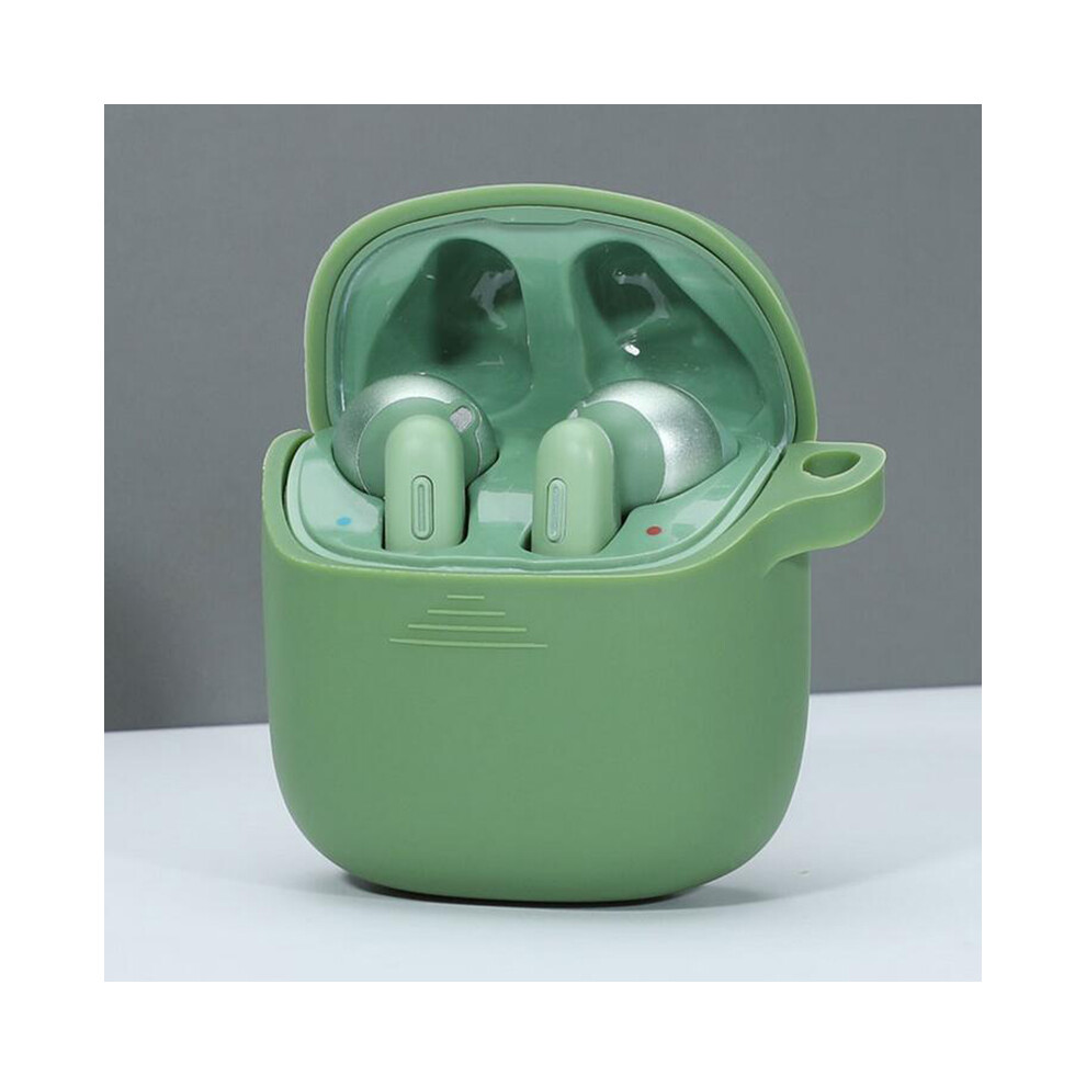 (Deep ) Shockproof Silicone Case Earphone Pouch Cover With Carabiner For Jbl Tune 220Tws Green 110691421609