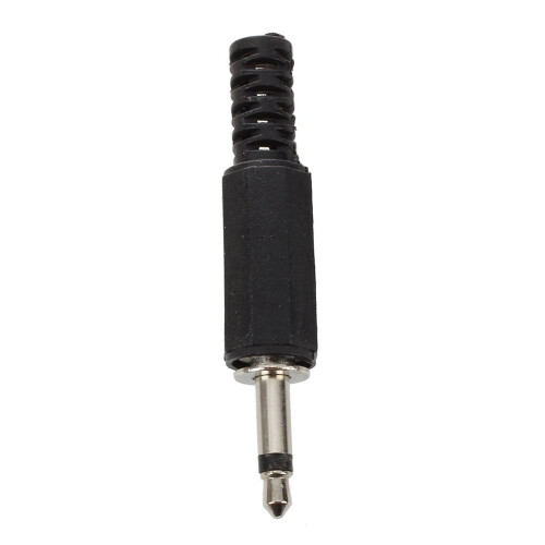 10 x Black Plastic 3.5mm Male Mono Plug Jack Audio Adapter Connector 2
