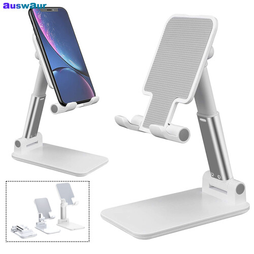 (black) Adjustable Folding Cell Phone Stand Holder Mount Desk Dock