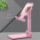 (pink) Adjustable Folding Cell Phone Stand Holder Mount Desk Dock 1
