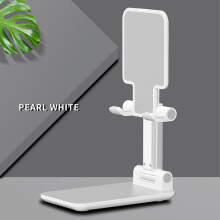 (white) Adjustable Folding Cell Phone Stand Holder Mount Desk Dock